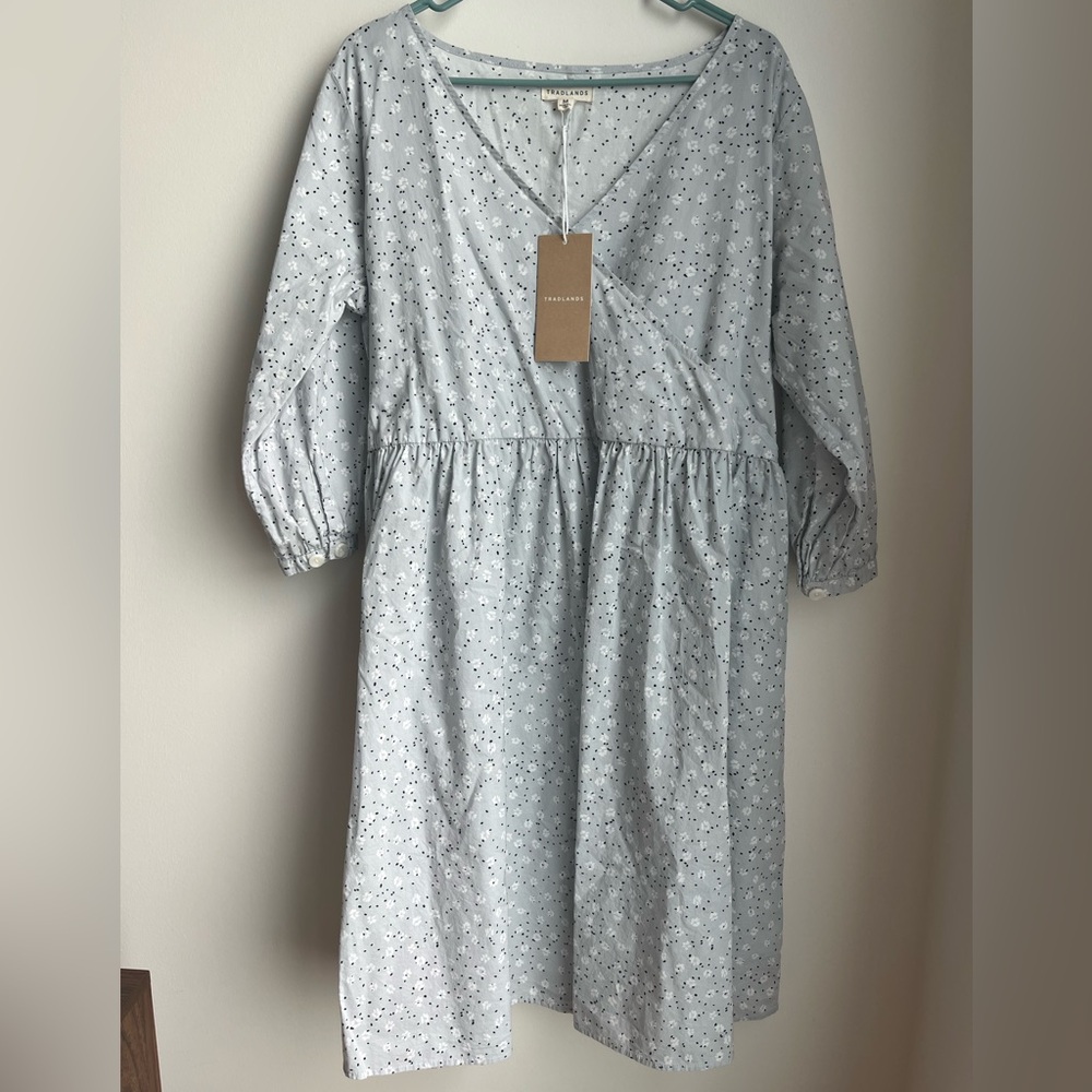 SOLD Tradlands Augusta Floral dress in Cloud